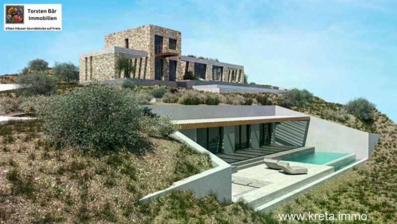 Kamilari 4.972 m² Bauland in Kamilari – Ihr Panoramaplot mit Genehmigung mit Meerblick auf Kreta Grundstück kaufen